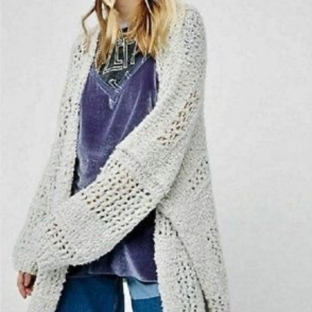 NWT - Free People Saturday Morning Oversized Open Front Cardigan - Picture 4 of 10